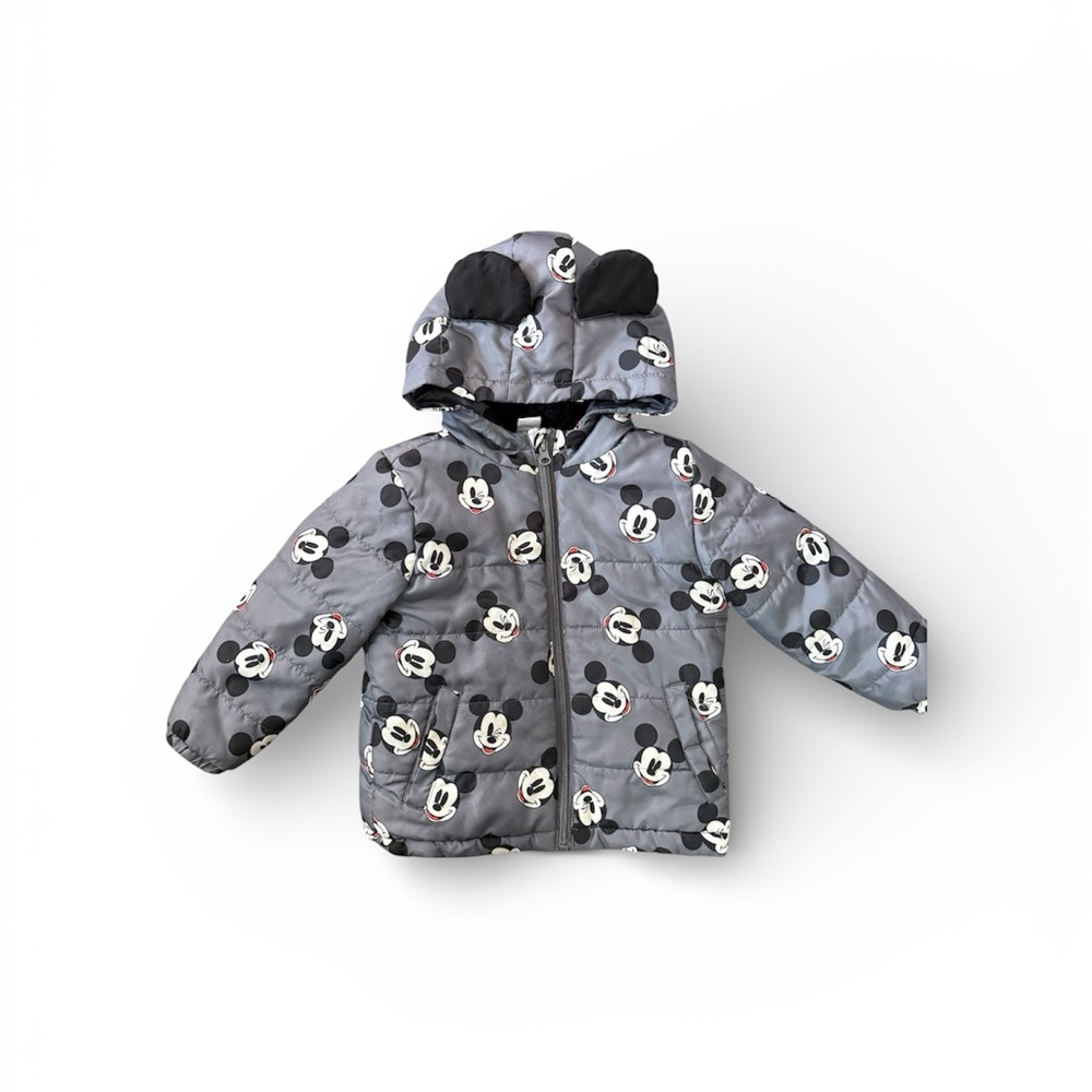 Disney Mickey Mouse Patterned Puffer Jacket